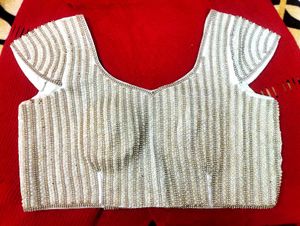 Designer Beaded White Blouse