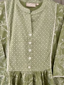 Mint Green Floral Dress/kurta By Utsa, Westside