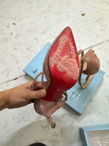 Elegant Nude Suede Heels – My Foot