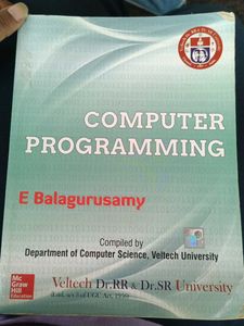 Computer Programming by E Balagurusamy