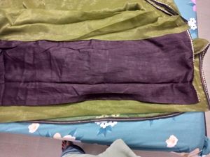 Olive Green Soft Chiifon Saree