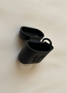 Matte Black  Silicon AirPods Case  Keychain