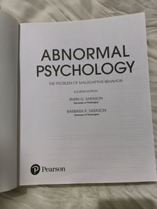 Abnormal Psychology Book For College Student