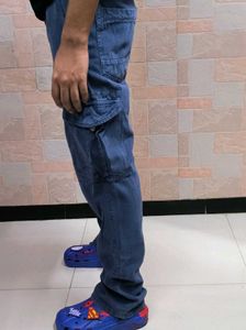 Pack Of 2 Blue And Black Cargo Pants
