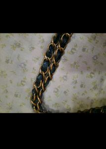 Black Fuzzy Studded Chain Bag