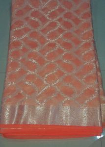 Peach Banarasi Saree