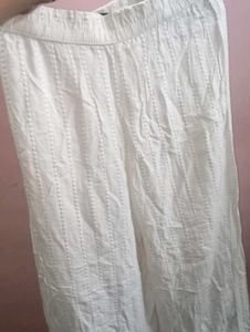White Eyelet Palazzo Pants