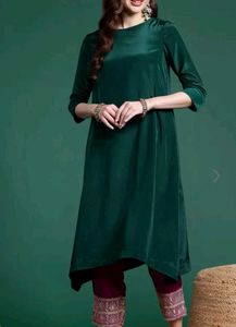 Satin Anarkali Kurta Set