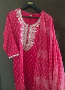 New Unused Embroidery Cotton Suit