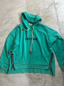 Cyan Blue Oversized Hoodie