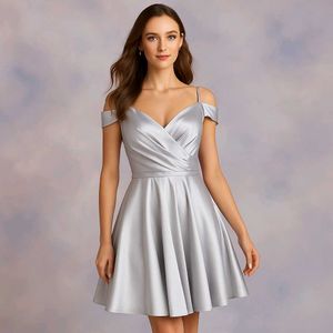 Silver Mini Party Dress