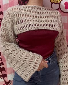 Fluffy Crochet Shrug
