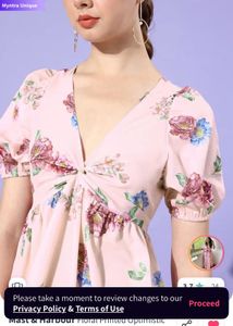 Floral Print Pink Sundress v neck
