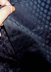 Black and Peach Designer Saree
