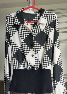Vintage Checkered Blouse
