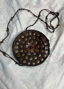 boho style round sling bag