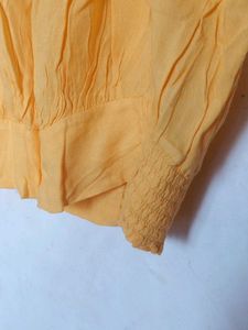 Orange Top With Short Frills