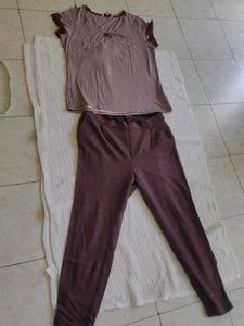 Cute Burgundy Lounge Set