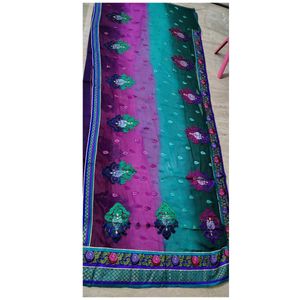 Saree With Embroidery Border