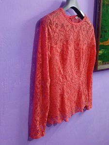 Beautiful Coral Colour Top For Girls