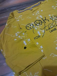 Cute Yellow Printed Top