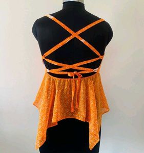 Orange beach Blackless Top ❤‍🔥