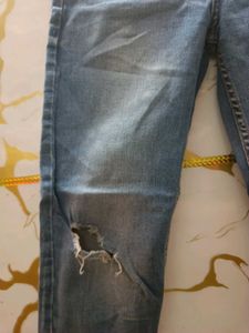 Mango Distressed Denim Jeans