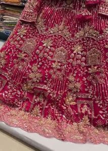 Cherry Red Embroidered Lehenga Choli Dupatt