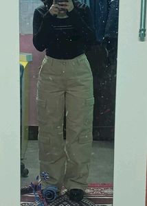 Beige Cargo Pant