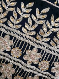 No Flaws 1inch Margin Thread Work Z Black Suit