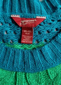 Guess Green &amp; Blue Striped Sweater