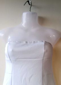 White Strapless Mini Dress