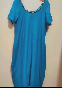 Blue Kurta Salwar Set Without Dupatta 40 Bust