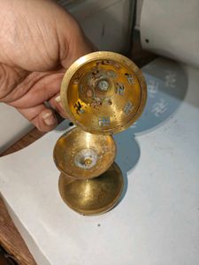 🪔 Golden Om &amp; Swastik Symbol Decorative Brass Diy