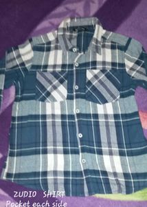 Urban Checks.Blue Grid.ZUDIO SHIRT(11-12)yrs