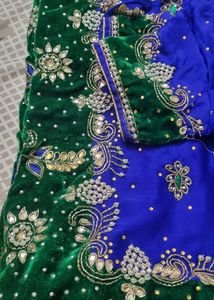 Grand Saree Velvet Border Ful Wrk No Return/refund