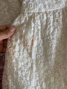White Lace Peter Pan Collar Dress