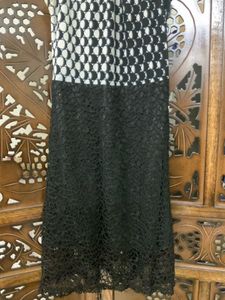 black and white dress