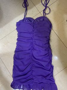Shoulder Straps Ruched Dress. Not Accepting Coins.