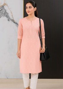 Women Kurti Peach