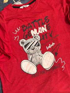 Bold Red Streetwear Tee – Battle Bear Edition