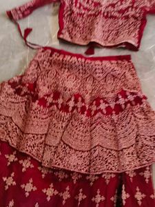 Elegant Red Embroidered Lehenga Choli