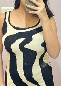 Zebra Print Short Dress