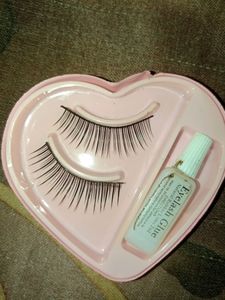 Eyelashes And Huda Beauty Primer Combo For Girls
