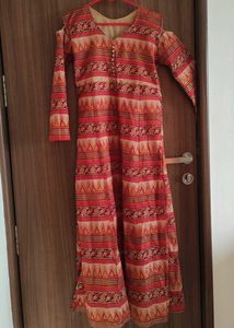 Indowestern Cold Shoulder Ethnic Dress