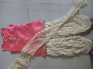 Girls&#39; Pink &amp; Gold Indian Top
