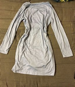 Blue Ruched Bodycon Mini Dress