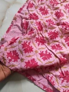 Pink Floral Print Pinterest Vibe Sleeveless Kurta