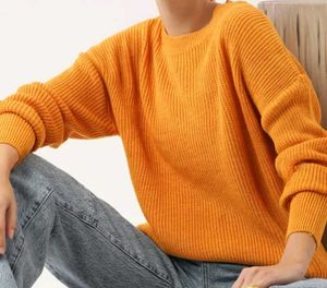 Exclusive Mustard Yellow Solid Pullover
