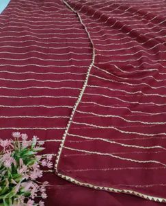 Fur Strips saree